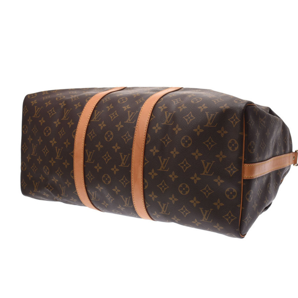Louis Vuitton Monogram Keepall Bandouliere Brown Leather Boston Bag Strap - Picture 6 of 11